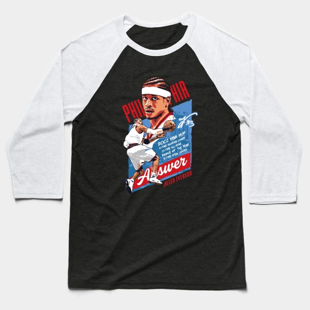 Allen Iverson The Answer tee t-shirt Baseball T-Shirt by goderslim